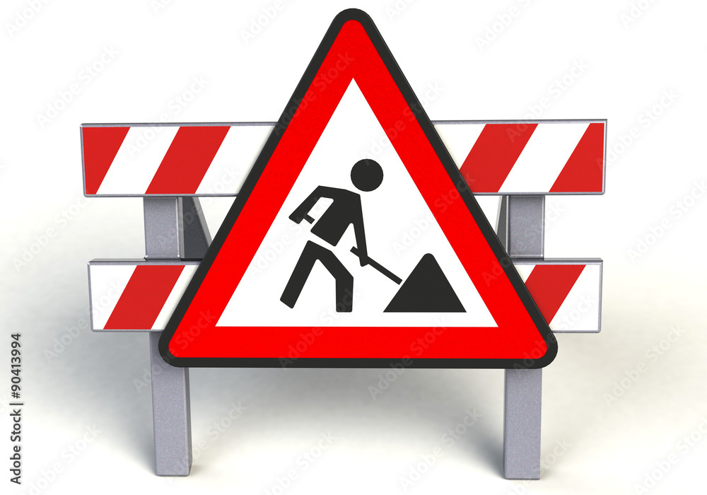 baustelle warnhinweis baustelle warnhinweis