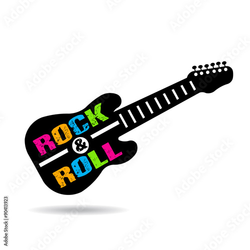 Rock and Roll guitar logo