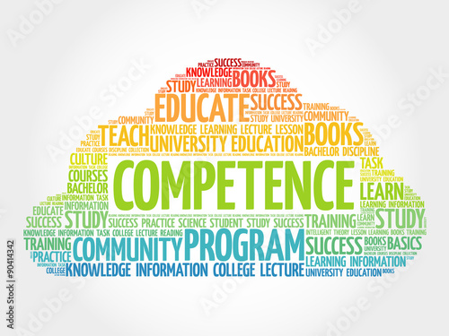 COMPETENCE word cloud, business concept