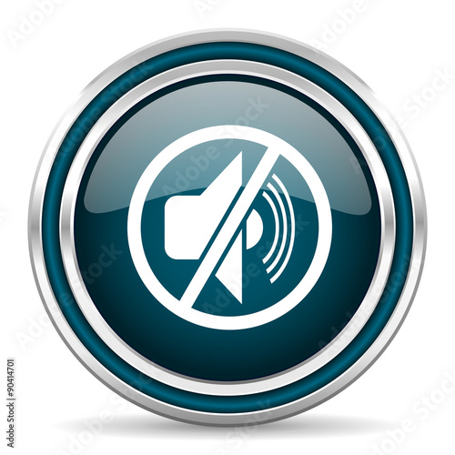 Free Download mute blue glossy web icon - GFXLoad