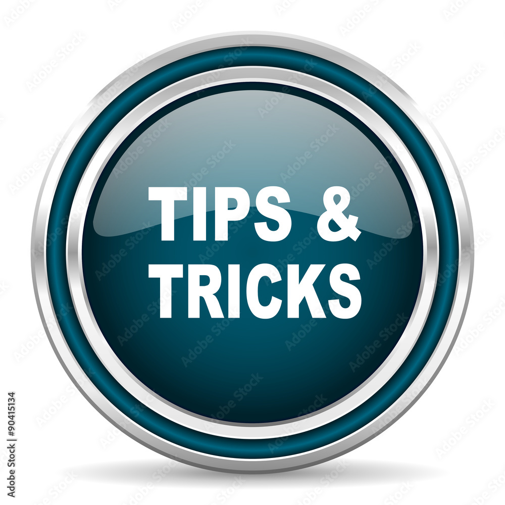 tips tricks blue glossy web icon tips tricks blue glossy web icon