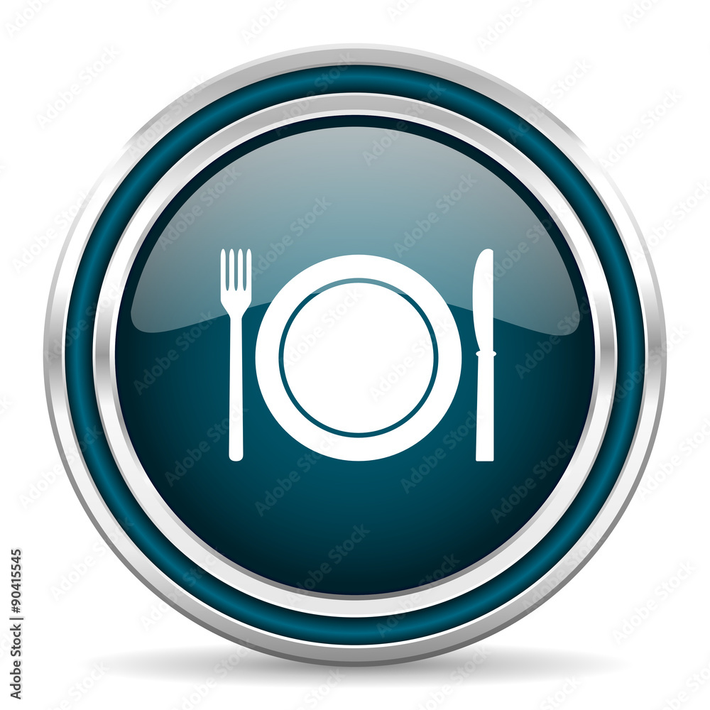 restaurant blue glossy web icon restaurant blue glossy web icon