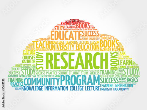 Research word cloud, business concept