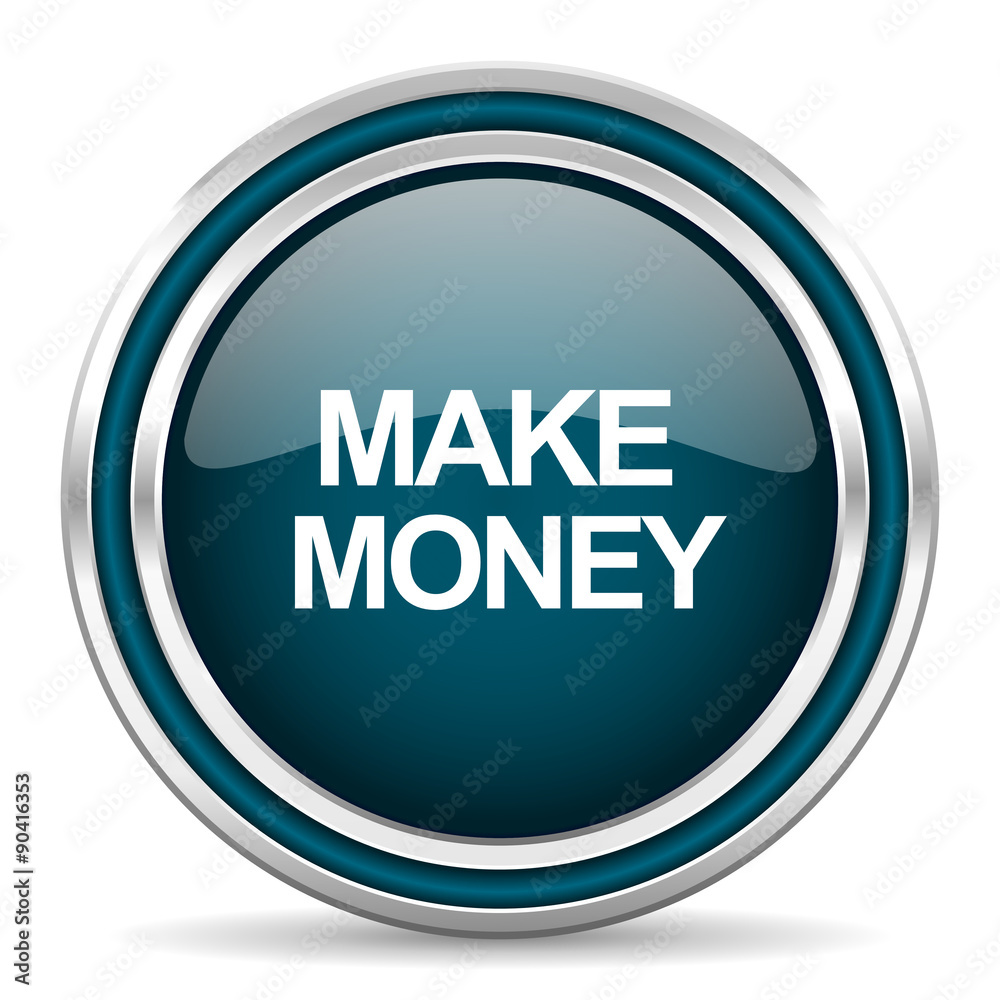 make money blue glossy web icon make money blue glossy web icon