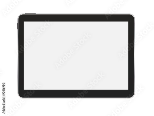 Black Tablet PC Vector Illustration