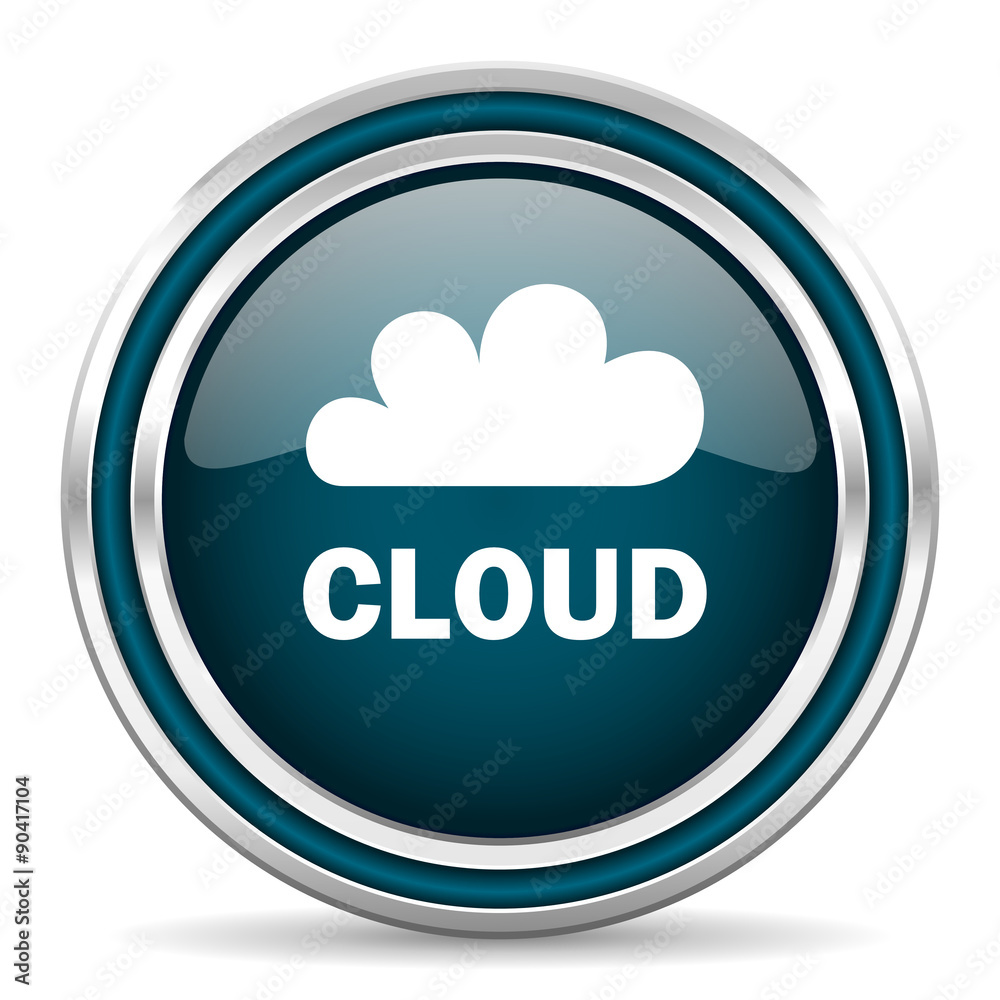 cloud blue glossy web icon cloud blue glossy web icon