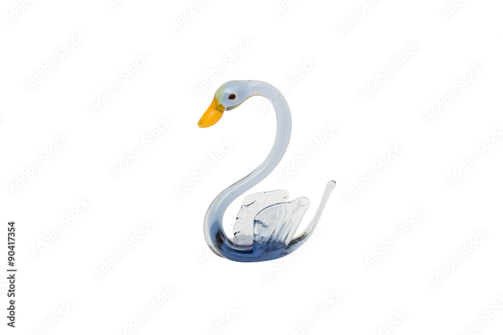 Fototapeta premium Swan handmade decorative figure of melted glass