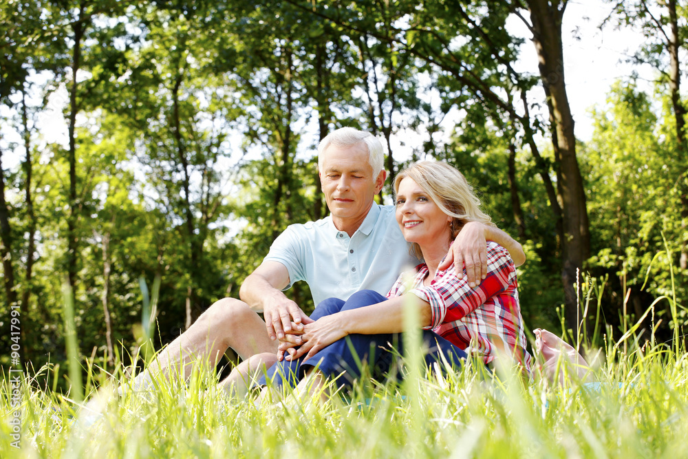 Fototapeta premium Relaxing senior couple