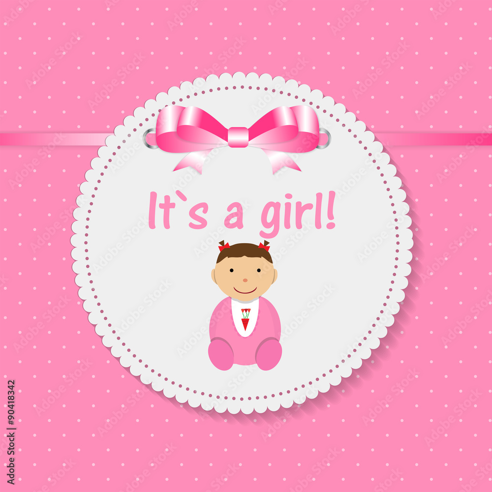 Vector Illustration for Newborn Girl Vector Illustration for Newborn Girl