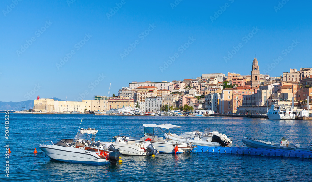 Pleasure motorboats for rent in bay of Gaeta