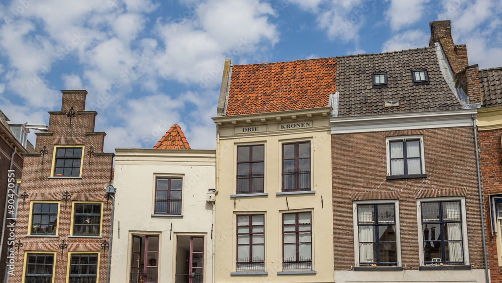 Facades of old houses in Zutphen