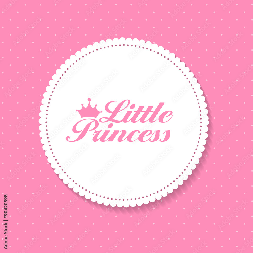 Little Princess Background Vector Illustration