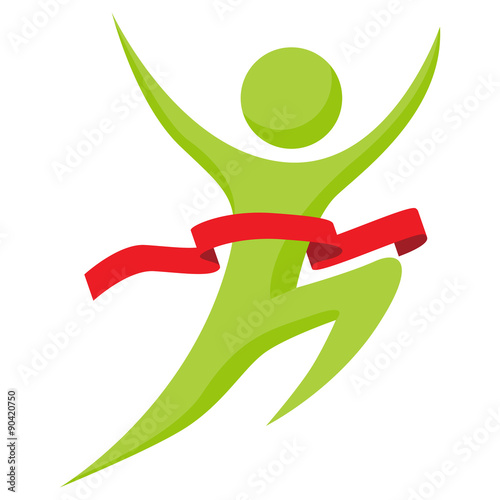 Man Runs Across Finish Line