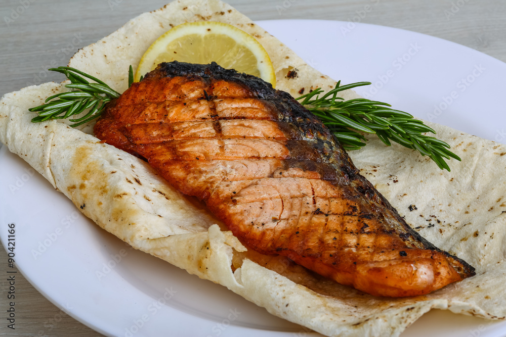 Grilled salmon