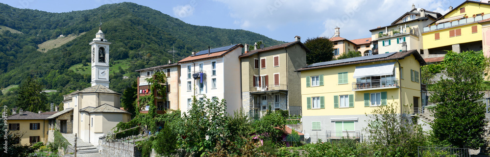The village of Bruzella on Muggio valley