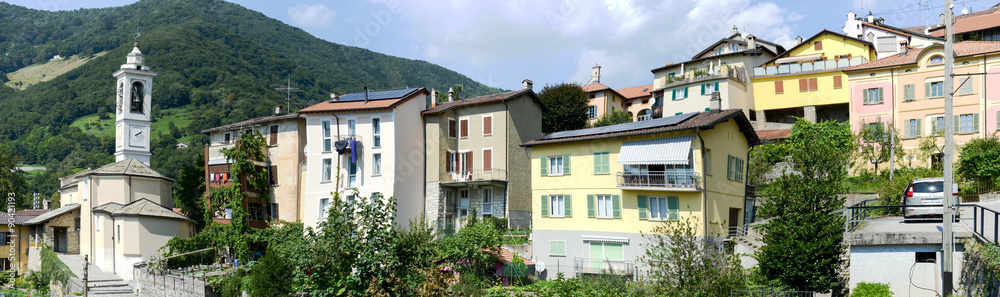 The village of Bruzella on Muggio valley