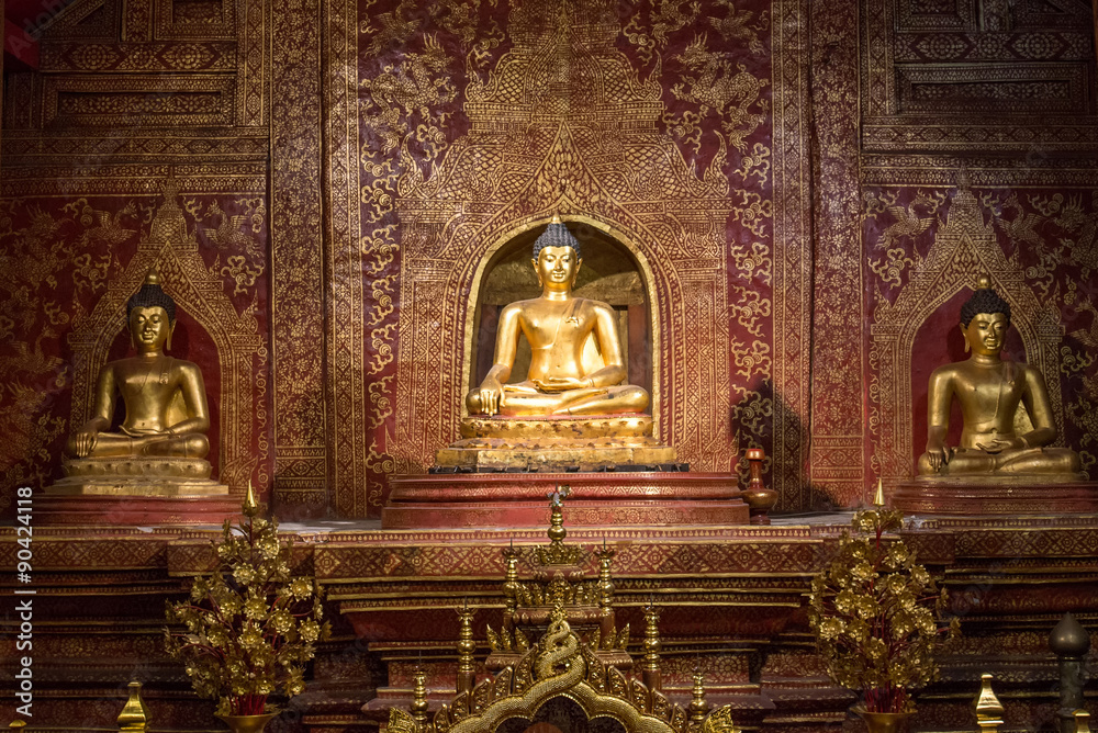 golden statue of buddha also most respect of thai people called