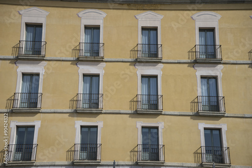 old windows and classical city of San Ildefonso, Palacio de la G