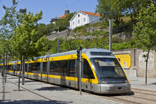 Light rail train of Metro do Porto, Portugal