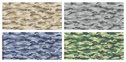 camouflage pattern set - desert, urban, navy, jungle