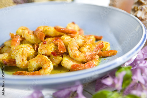 Spicy garlic pepper shrimp