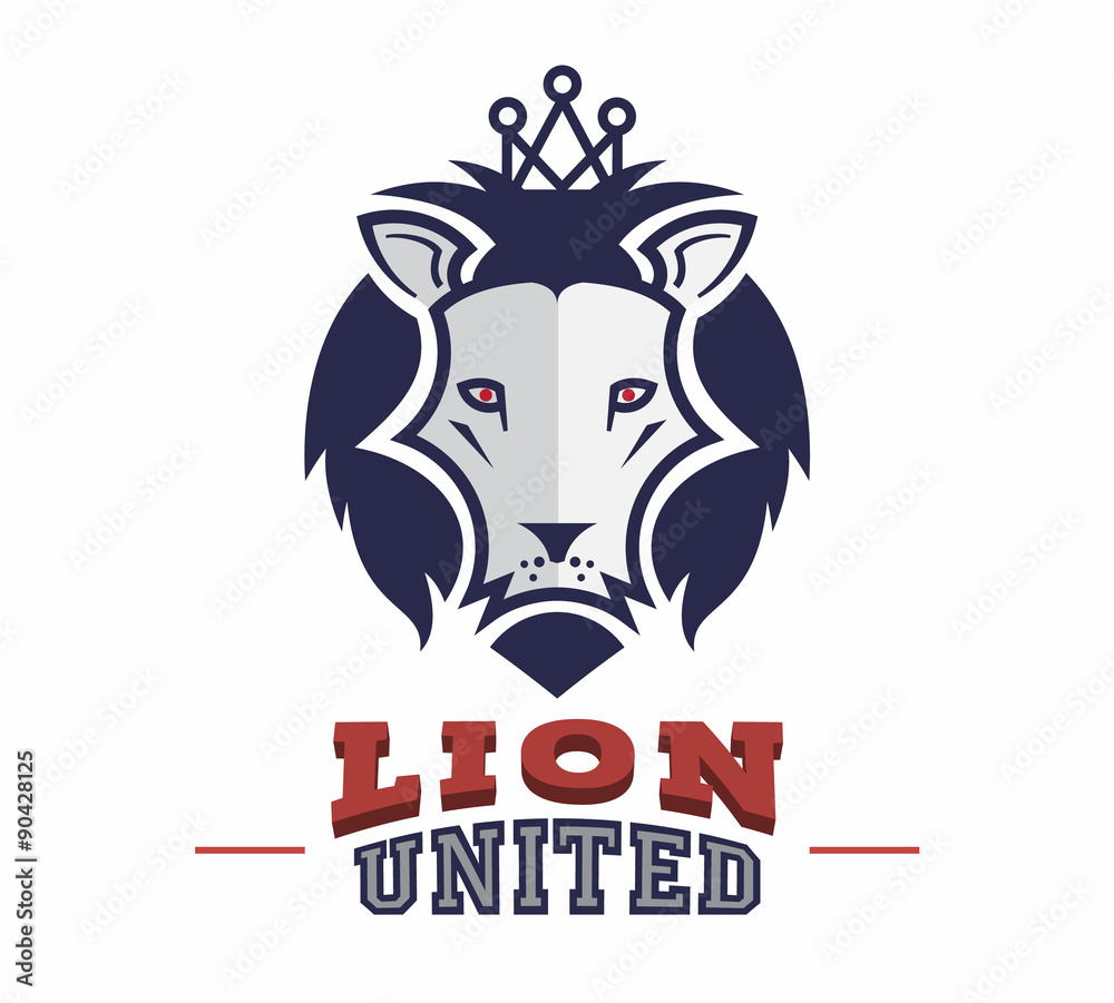 Lion logo sport extreme and business.