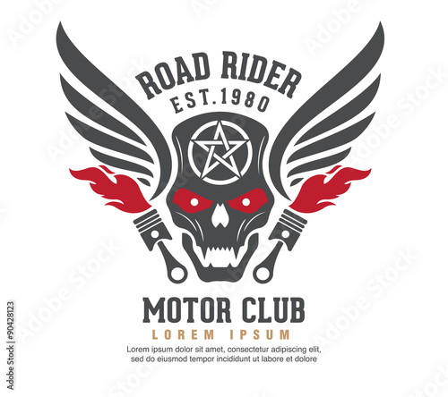 motor logo graphic design. logo, Sticker, label, arm