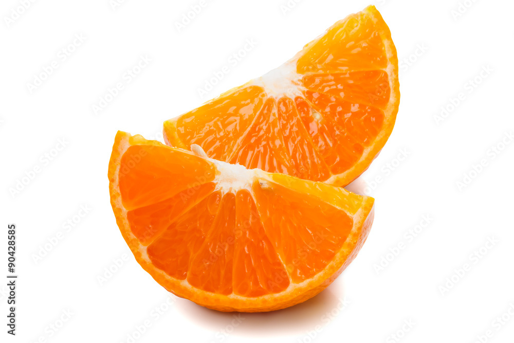 Isolation Two Slices of Orange with pen tool path in file Isolation Two Slices of Orange with pen tool path in file