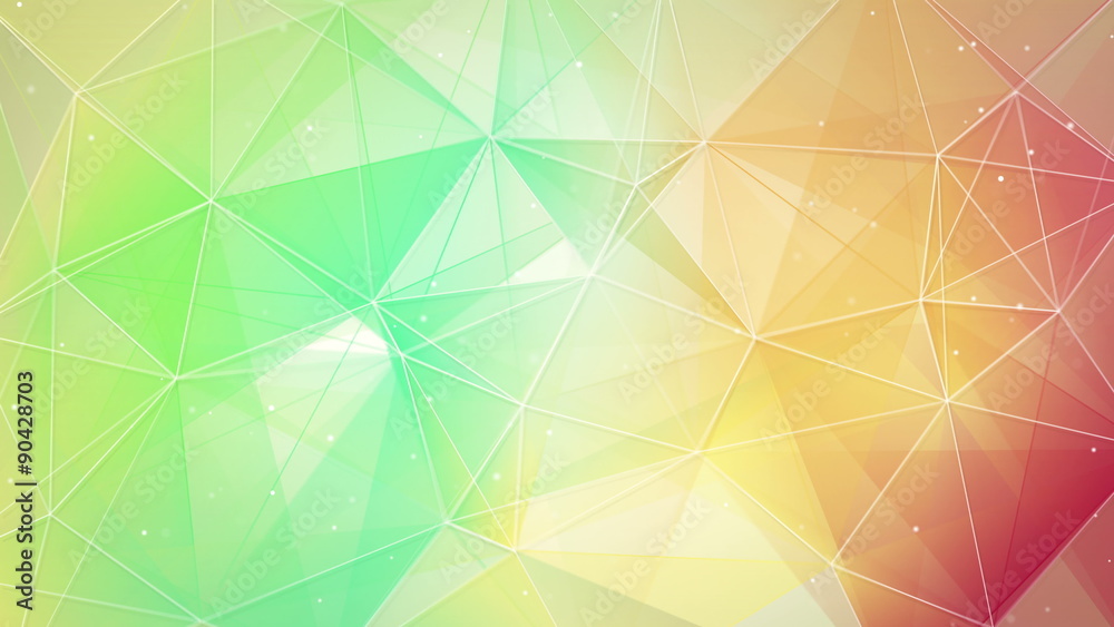 multicolor triangles and lines pattern. computer generated seamless loop abstract geometrical motion background. 4k (4096x2304)
