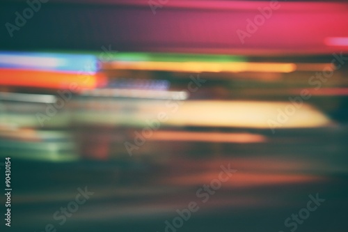 Blurred of city at night