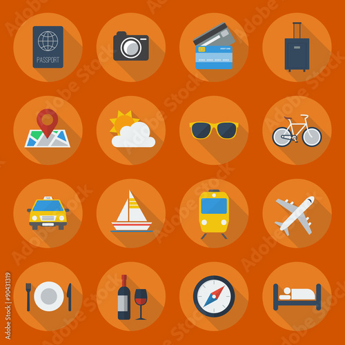 Travel Flat Icon Set