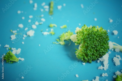Fototapeta Naklejka Na Ścianę i Meble -  Broccoli with salt