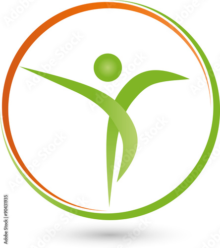 Mensch, Fitness, Sportmedizin, Heilpraktiker, Logo