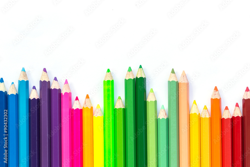 Colour pencils isolated on white background Colour pencils isolated on white background