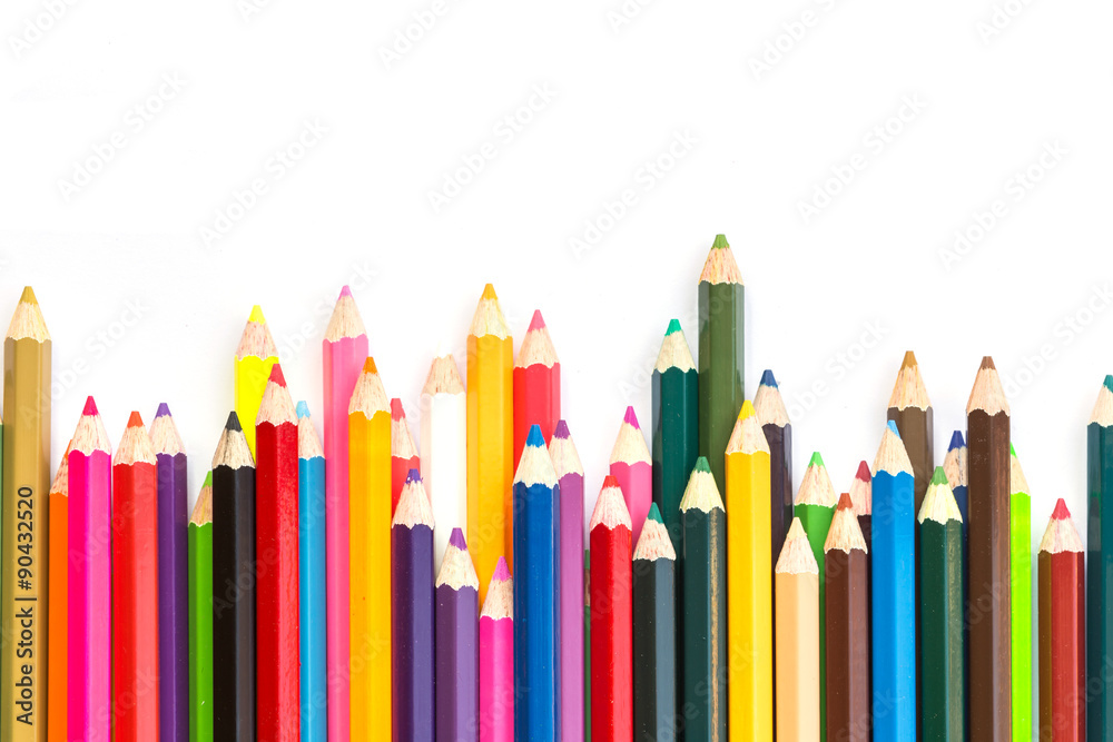 Colour pencils isolated on white background Colour pencils isolated on white background
