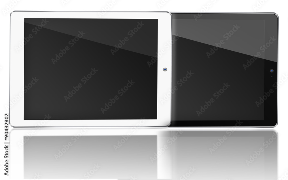 Fototapeta premium Tablet computers with blaсk screen.