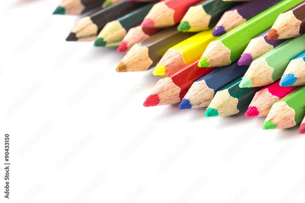 Colour pencils isolated on white background Colour pencils isolated on white background