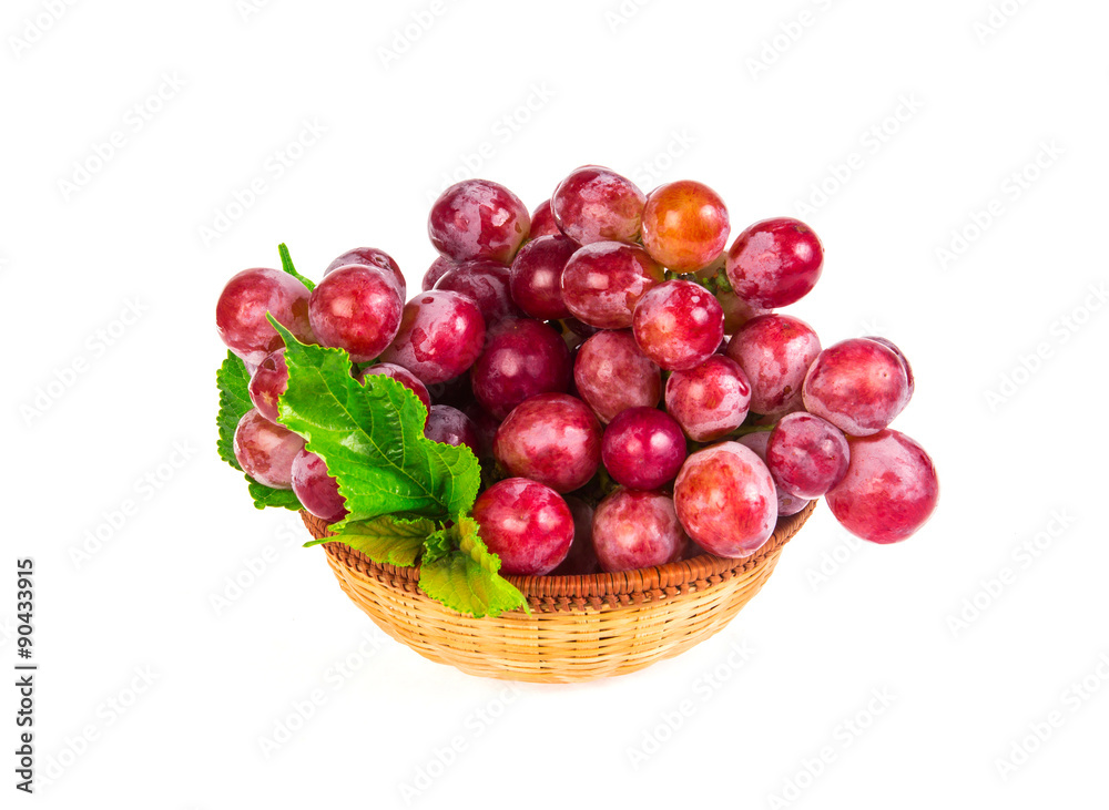red grapes isolated on white background red grapes isolated on white background