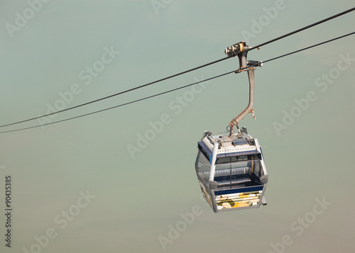 Photography Cable car against the sea