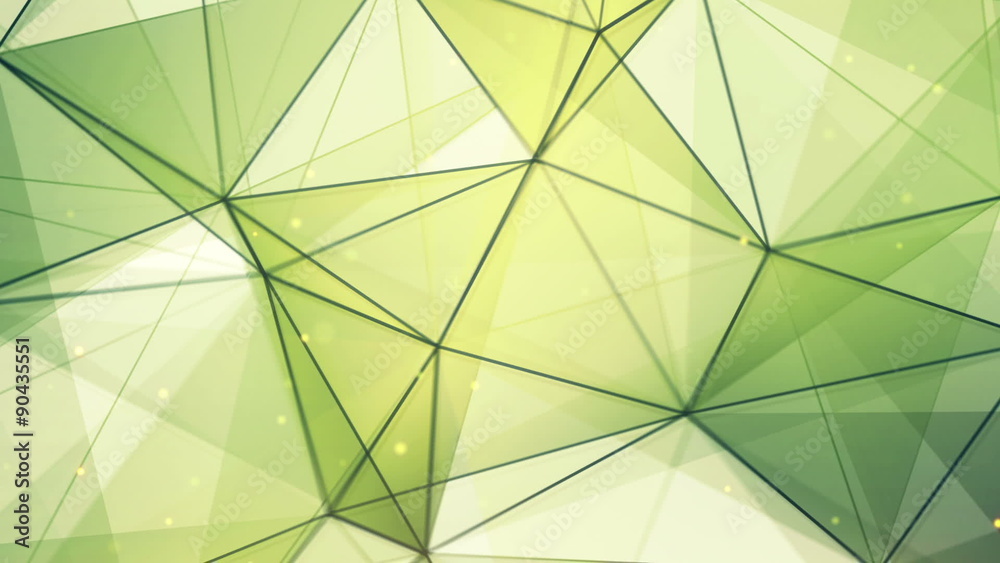 Green triangles and lines pattern