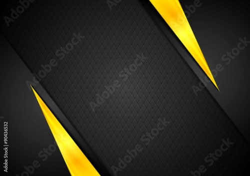 Dark contrast black yellow background