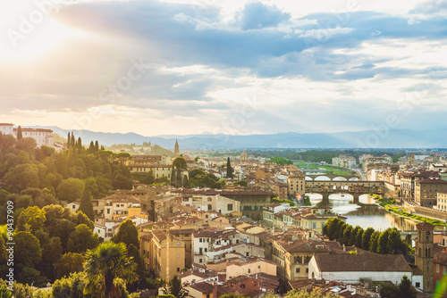 Fototapeta Naklejka Na Ścianę i Meble -  Landscape of the city of Florence