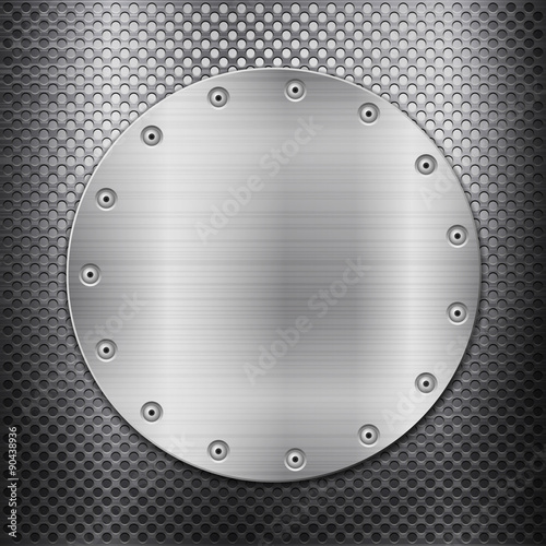 metal grid and circle plate