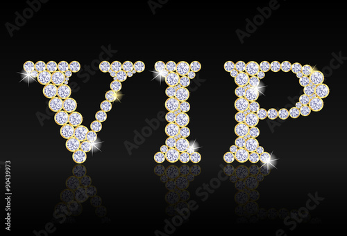 VIP tag composed from diamonds