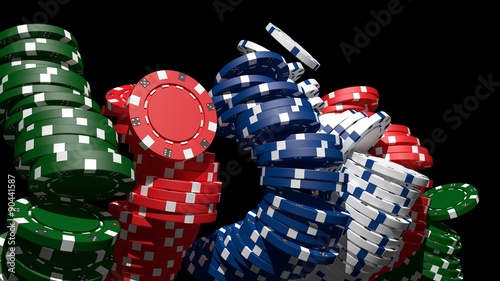 Poker chips V03 photo