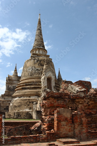 Wat Phra Si Sanphet. Ayutthaya historical park  Thailand. 