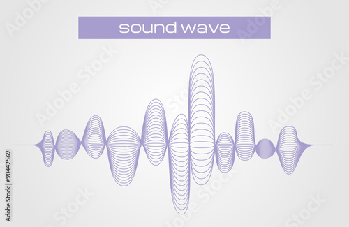 Vector illustration of a sound digital equalizer wave