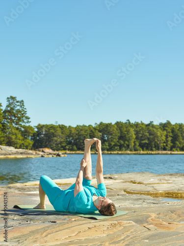 Real-life fitness training, mature woman © Jari Hindström