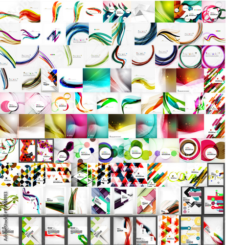 Mega collection of geometric abstract backgrounds