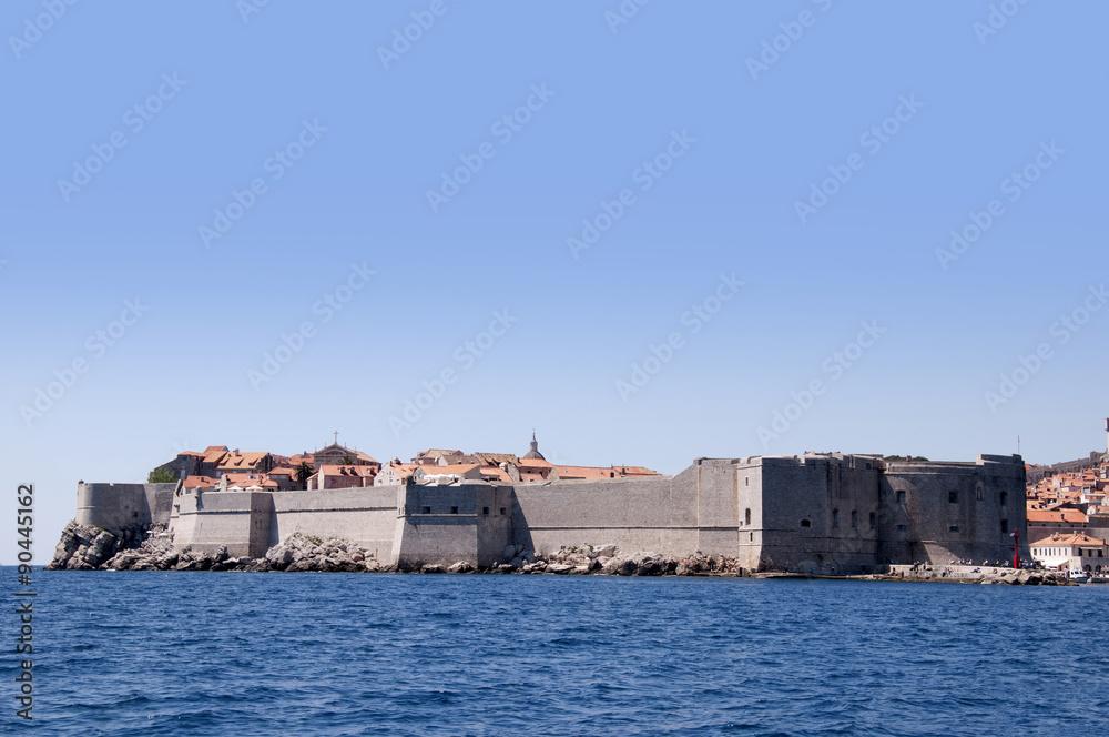The Walled City of Dubrovnic in Croatia Europe one of the most delightful tourist resorts of the Mediterranean.